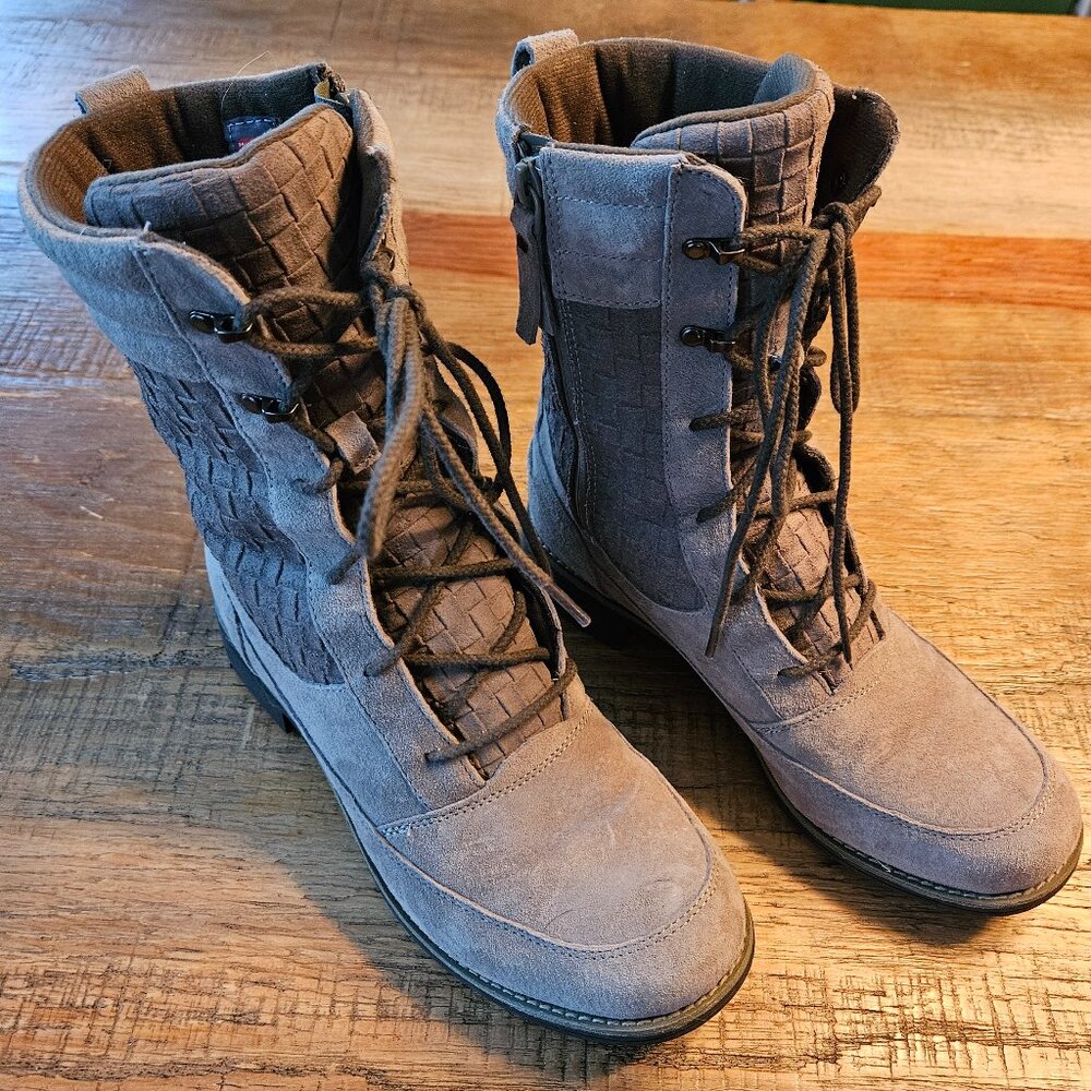 The North Face Women's Bridgeton Lace Gray Waterproof Insulated Boot - Size 8.5